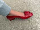 Salvatore Ferragamo 7.5 C Lipstick patent leather Bessie Pump Shoes NIB — photo 4