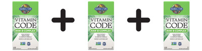 3 x Garden of Life Vitamin Code RAW B-Complex - 120 vcaps (135,79 EUR/kg)