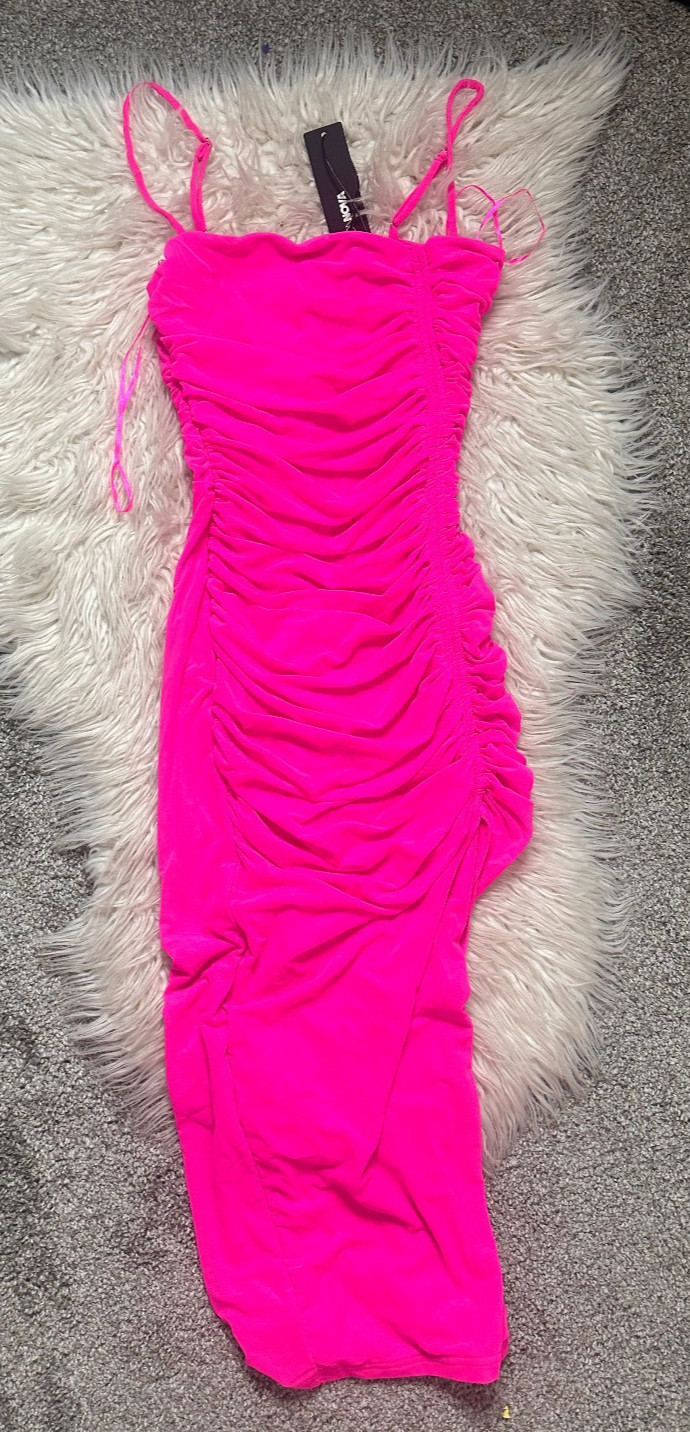 NWT's Women's Forever 21 Pretty in Pink Strappy Bodycon Dress, Size XS