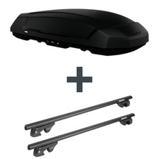 Dachbox Thule Force 3 L + Dachträger Menabo Sherman für Ford Galaxy I Typ WGR NP