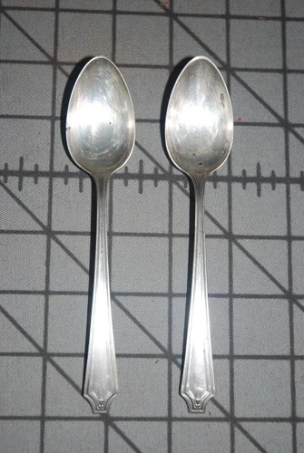2 Vintage Gorham Whiting King Albert Sterling Silver TeaSpoons No Mono