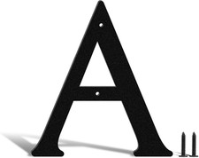 3 Inch Metal House Numbers and Letters, Black Modern Address Signs, Outdoor Mail