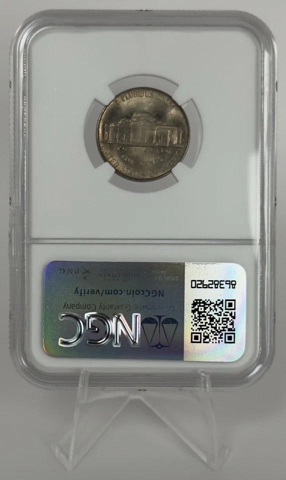 1946-S Jefferson Nickel NGC MS66 Doubling RPM Brilliant Uncirculated Toned - Image 2 of 4