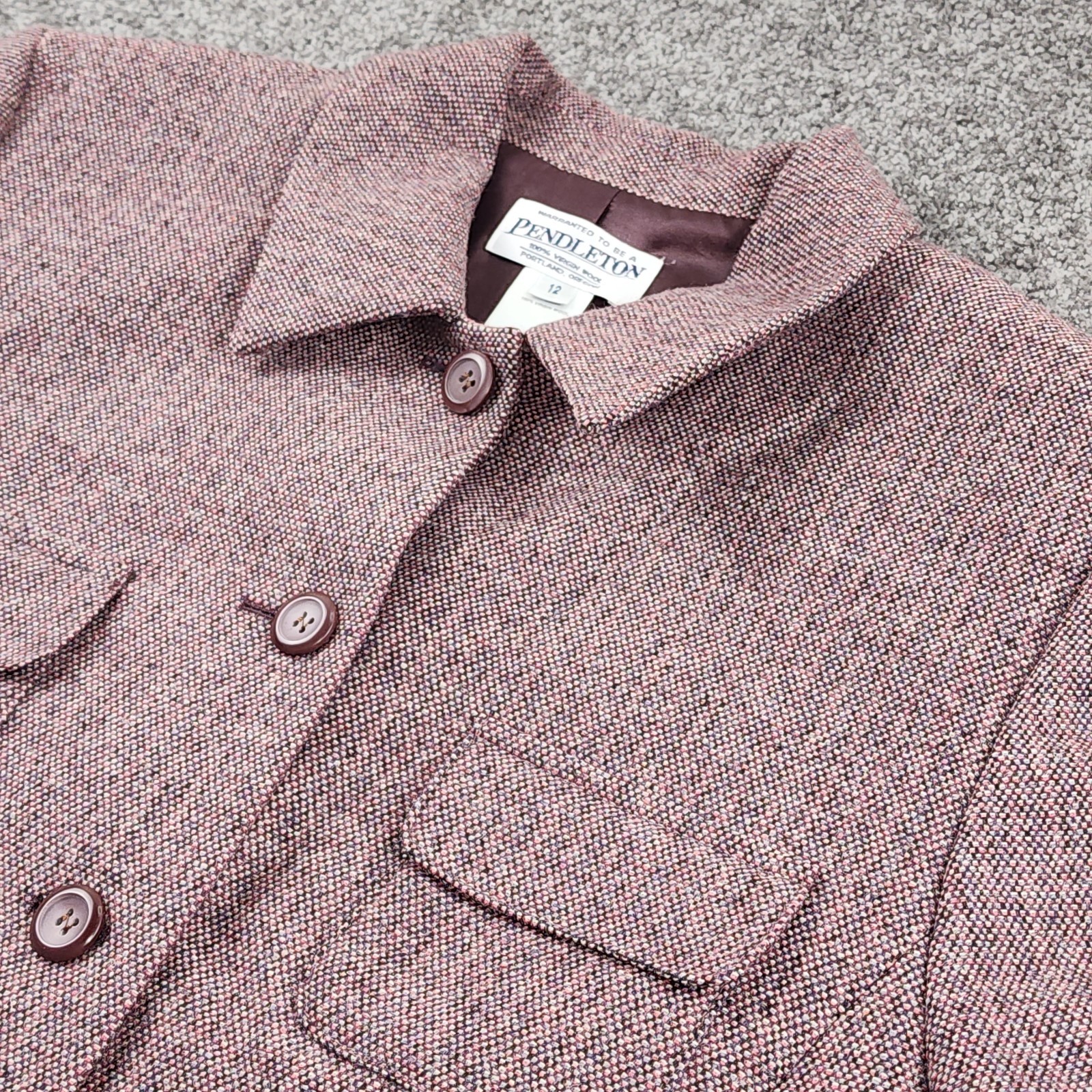 Vintage Pendleton 100% Virgin Wool Shacket Womens… - image 1