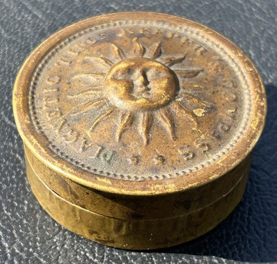 #ad Antique 1870 Magnetic Timekeeper amp; Compass Pocket Smith#x27;s Patent Brass 2 inch $100.00