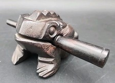 Wooden Croaking Frog Instrument Musical Sound Handcraft with Stick