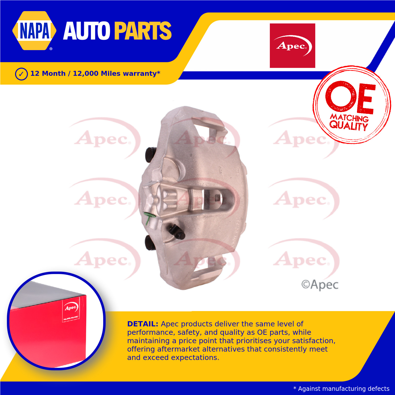 Brake Caliper LCA833 Apec 34116786817 Genuine Top Quality Guaranteed New
