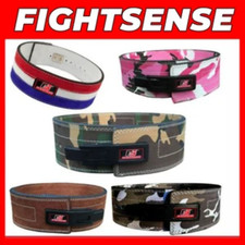 FIGHTSENSE Weight Lifting Leather Lever Belt Gym Fitness Back Support New