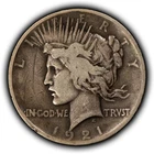 1921 $1 Silver Peace Dollar - High Relief Key Date - SKU-B5516