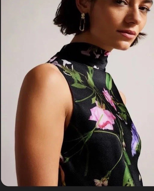 Ted Baker Dimitri Black Cowl Neck Sleeveless Top Size 1 $120 image 2