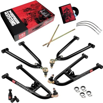 iShock i3500 +2'' Phantom Front A-Arm Kit - Black - A23TRX4KT