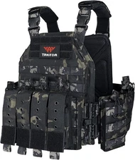 vAv YAKEDA Tactical Vest for Men Quick Release Outdoor One Size, Black Cp 