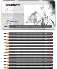 Graphite Drawing Pencils - 12 Set | Professional Quality Graded Artists Penci...