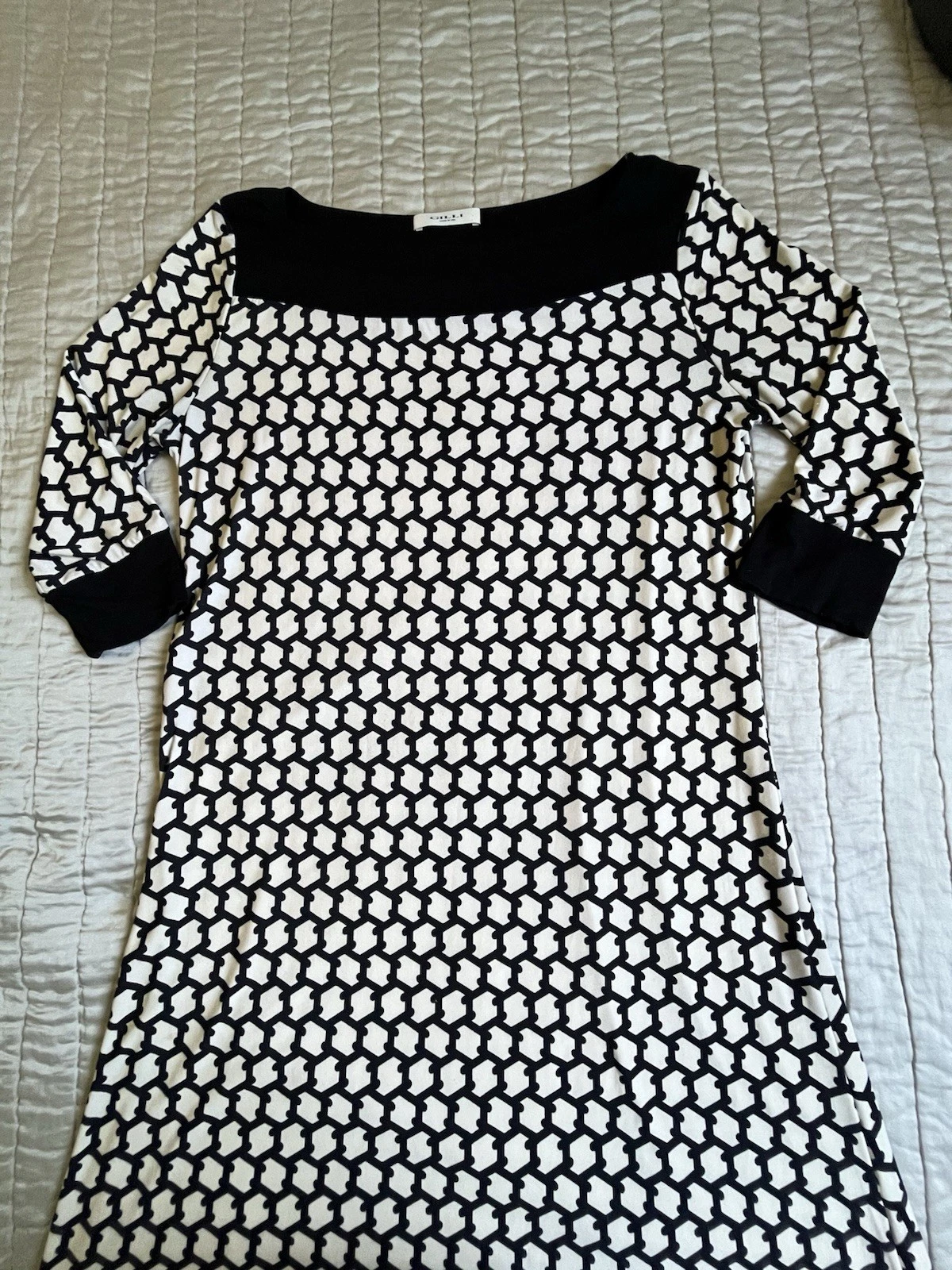 OFF WHITE Abito Gilli Maglia M Nero Off White Slinky Catena Link Design 38”Busto 32”L Casual