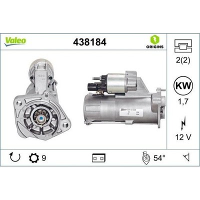 Starter Valeo 438184 Valeo Origins New Oe Technologie für Audi VW
