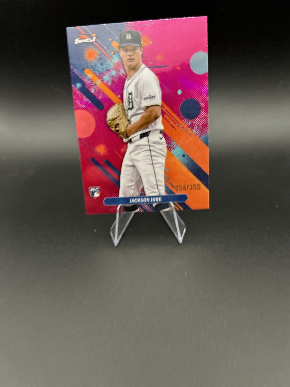 2025 Topps Finest - Common Jackson Jobe #35 Magenta Refractor /350 (RC)