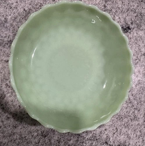 Vintage Fire King Jadeite Bubble Serving Bowl 8.5" X 3"