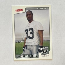 2001 Upper Deck Victory #410 Ken-Yon Rambo Rookie Oakland Raiders Card. rookie card picture