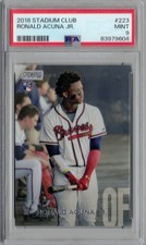 2018 Topps Stadium Club Baseball #223 Ronald Acuna Jr. Rookie Card RC SSP PSA 9. rookie card picture