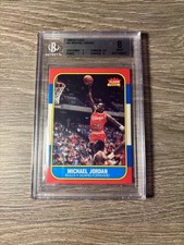 Michael Jordan Rookie Card 1986-87 Fleer #57 BGS 8. rookie card picture