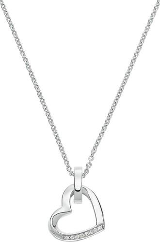 Collana Lunga A Cuore In Acciaio Inox 316L – Gioiello Donna E Ragazza, Catena Regolabile 45-50 Cm