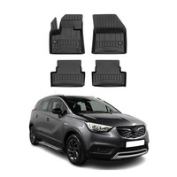 Omac Gummi FußMatten FüR Opel Grandland X 2017-2024 Premium Gummi Schwarz 4Tlg