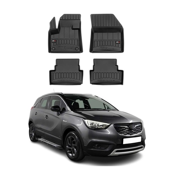 Omac Gummi FußMatten FüR Opel Grandland X 2017-2024 Premium Gummi Schwarz 4Tlg-image