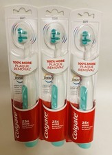 3 New Colgate Total Adult Sonic Toothbrush Soft Bristle Battery Toothbrushes