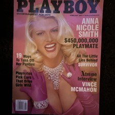 Playboy February 2001 Magazine - Anna Nicole Smith Cover