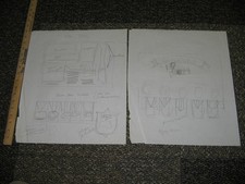 Wacky Races Club Kelloggs 1960s cereal box premium concept art E 2 items
