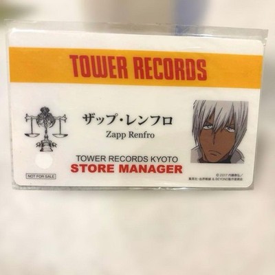 Blood Blockade Battlefront Tower Records Zapp Renfro Staff Card