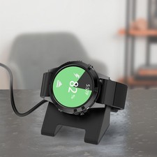 Black ABS Watch Charging Dock Durable Stand for Sports Smartwatch
