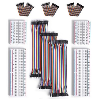 Solderless Breadboard and Jumper Wires Kit, 830/400 Tie Points Boards and Jum...