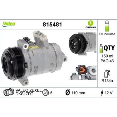1x Kompressor, Klimaanlage VALEO 815481 passend für NISSAN RENAULT