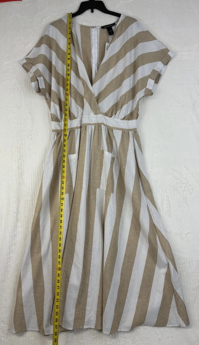 linen maxi dress india The Linen Cutaway Maxi Dress Mustard / 3XL main image 0
