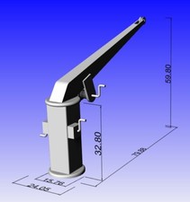 Model Boat Fitting - Rib / Lifeboat / Cargo Jib Crane Size 1 (Pack of 1)