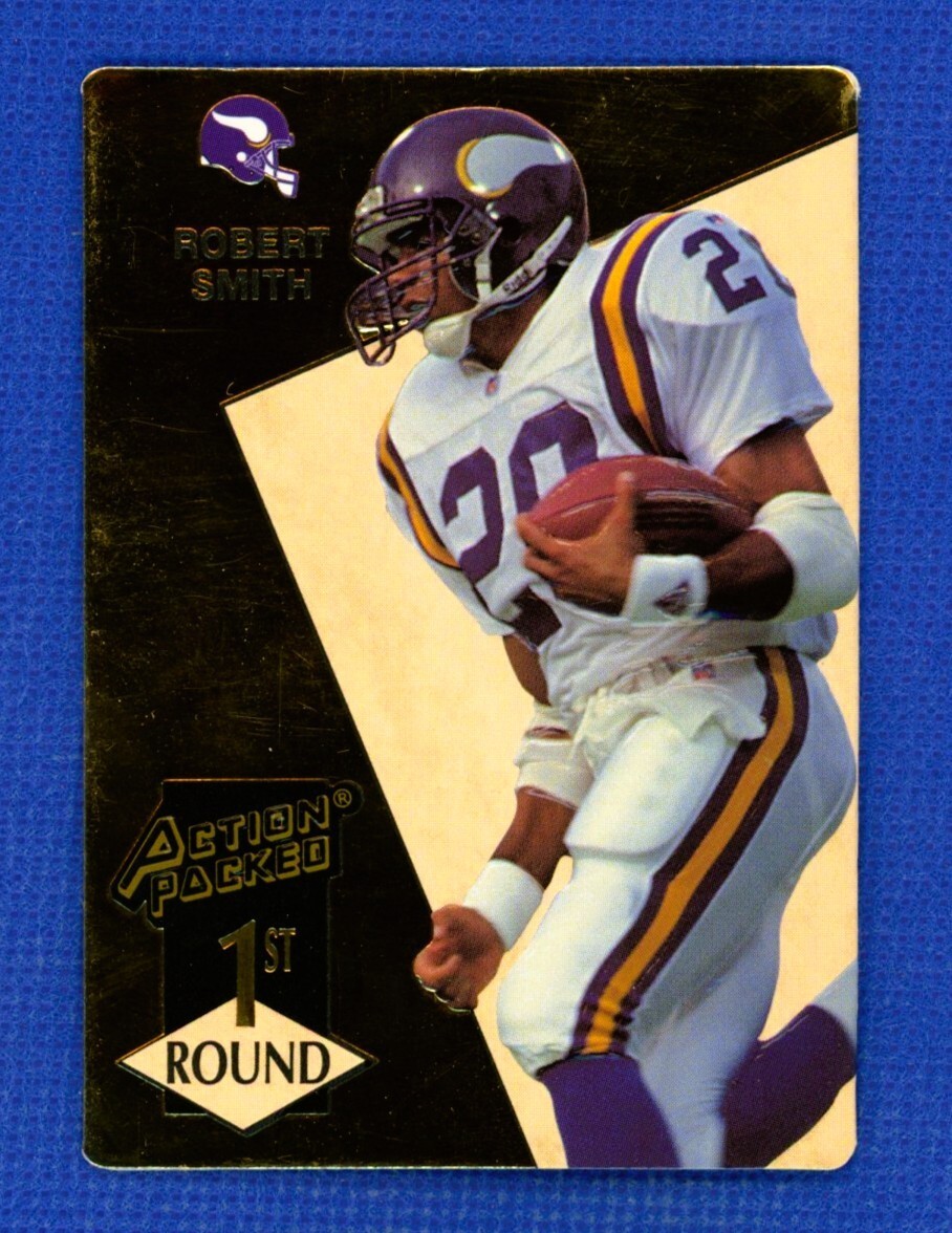 1993 Action Packed #182 Robert Smith RC Rookie Minnesota Vikings Football Card