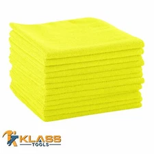 HI Visibility 16 x 16 Yellow Microfiber Cleaning Cloth