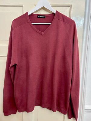 Men’s Marks And Spencer Rose Acrylic V Neck Jumper Size Large UK