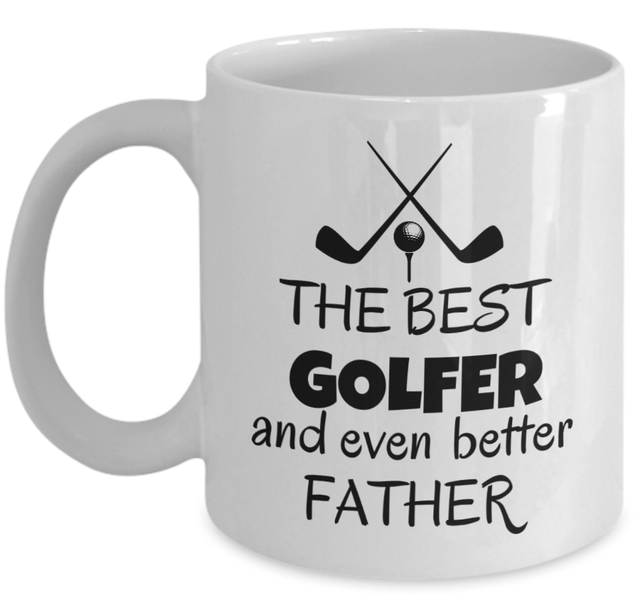 Golf lover father's day mug Best golfer better father Funny golfing