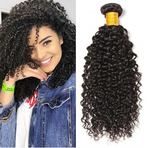 Mongolian 100 Virgin Afro Kinky Curly Hair Weft Brazilian Human