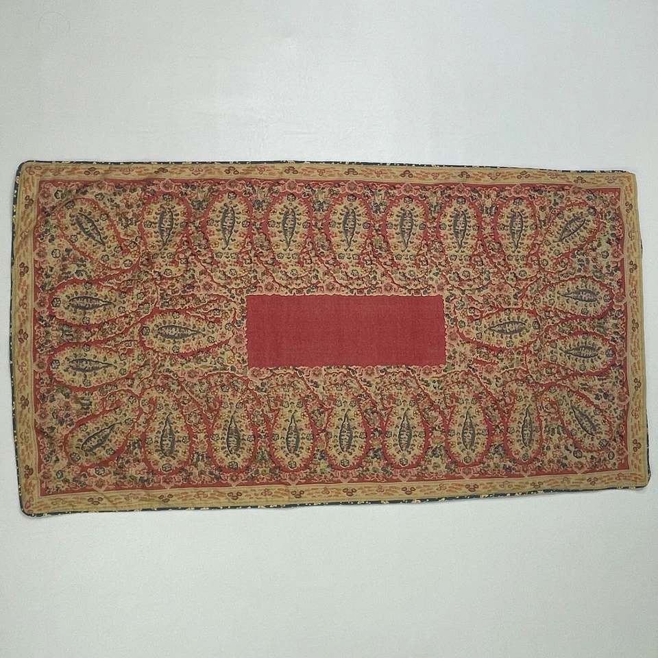 Chaps Ralph Lauren Montauk King Pillow Shams Set of 2 Cotton Red Blue Paisley - Image 2 of 4