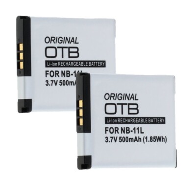 2 x Akku für Canon Ixus 165, 170, 175, 180, 185, 190, 285 HS - NB-11L, NB-11LH