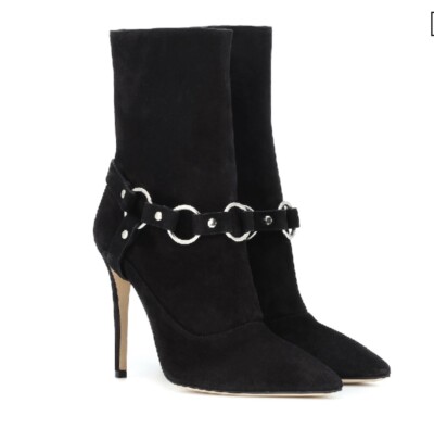 Altuzarra $995 New Embellished Black Suede Ankle Boots (36.5, 37.5, 40.5EU)