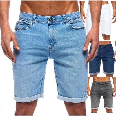 Herren Jeansshorts Bermuda Männer Kurze Hose Regulars  SLIM Fit W