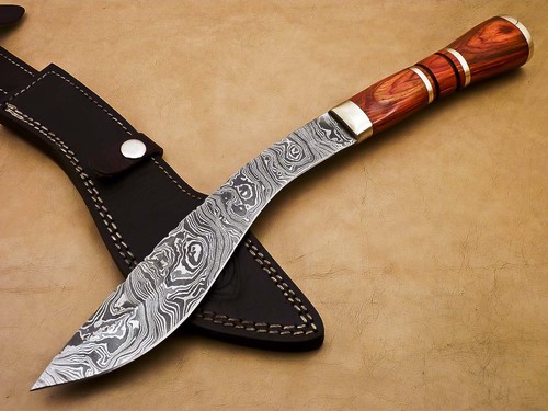 rody stan hand made damascus khukri kukri bowie