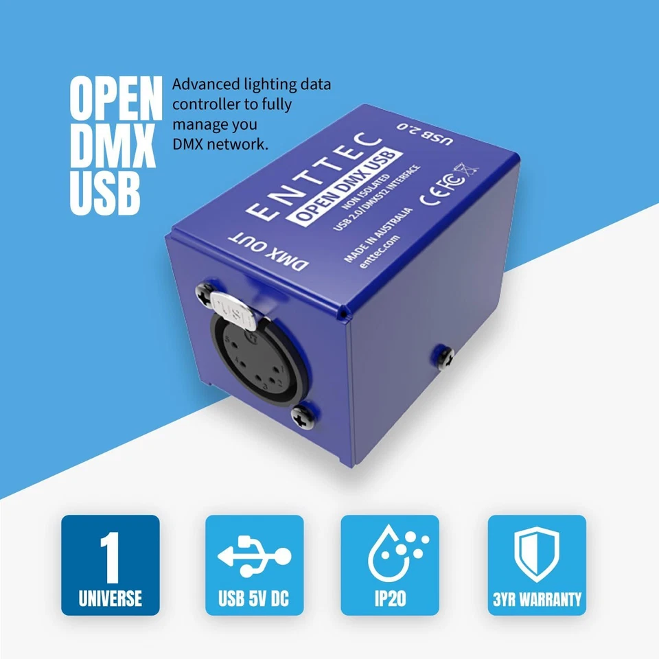 Enttec Open DMX USB 70303 Lighting Interface - Image 3 of 4