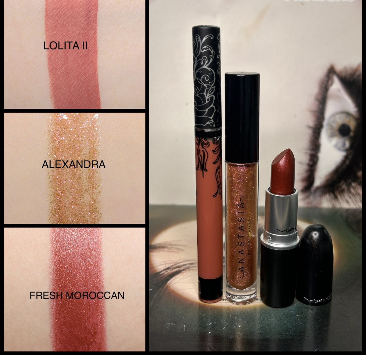MAC Cosmetics Fresh Moroccan, KVD Lolita II & Anastasia Alexandra