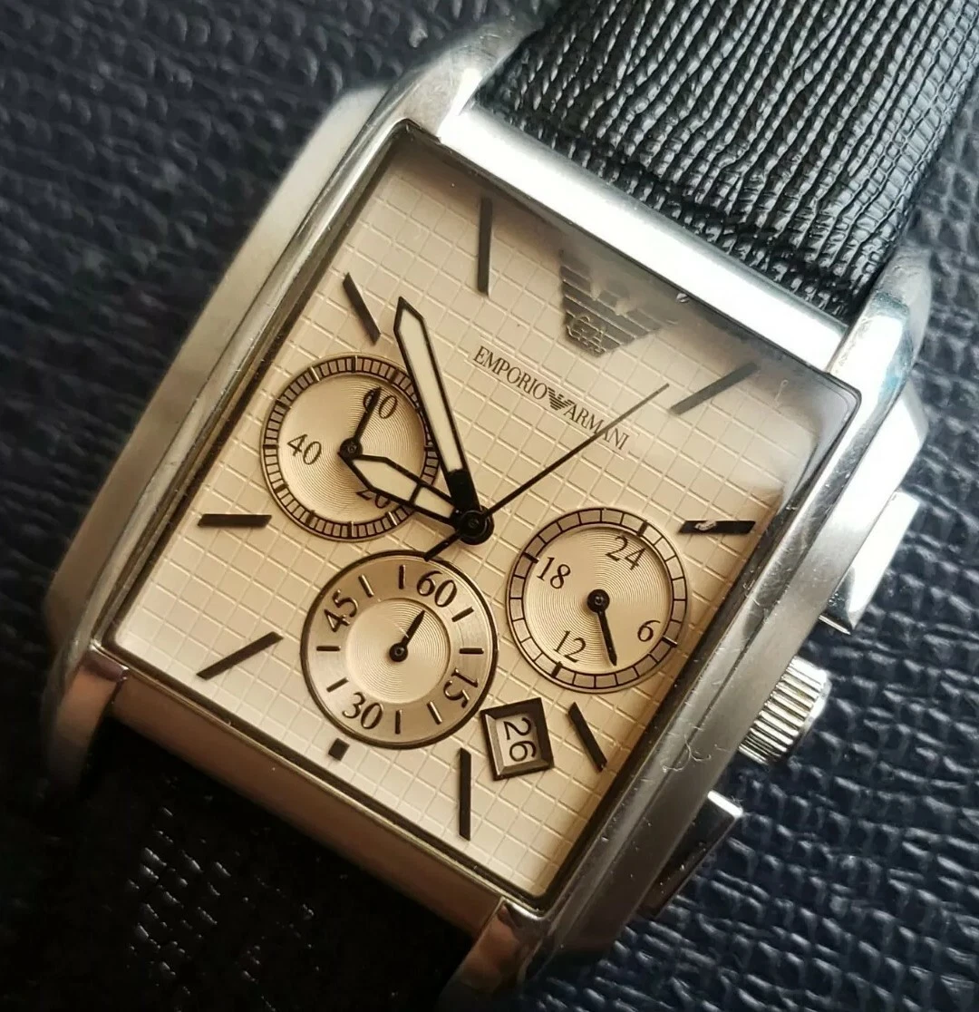 Armani mens outlet watches square face