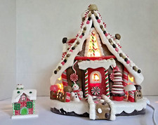 Kurt S. Adler  12" Lighted Gingerbread House  J3628 Christmas Village w/ Box